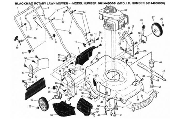Black Max Lawn Mower Parts for Model 961440008 for sale in ...