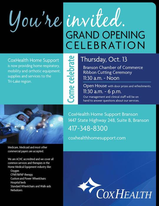 Branson Opening Coxhealth Home Support Springfield Mo 800 362 9480