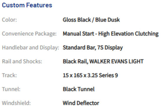 2026 850 PRO RMK 165 Gloss Black / Blue Dusk