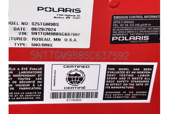 2025 9R PRO RMK 165 Storm Gray / Indy Red