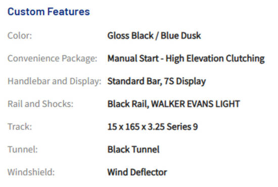 2026 850 PRO RMK 165 Gloss Black / Blue Dusk