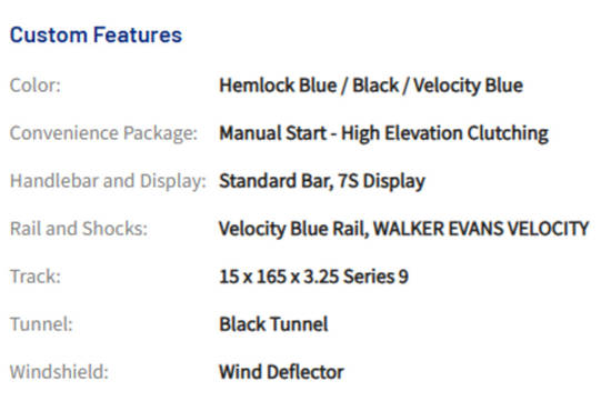 2026 850 PRO RMK 165 Hemlock Blue / Black / Velocity Blue