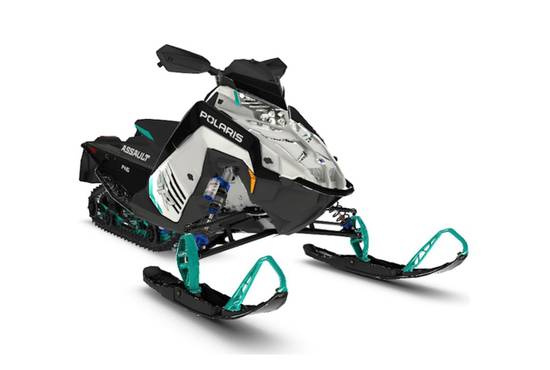 2025 9R Switchback Assault 146 Ghost White Metallic / Gloss Black / Radiant Gree