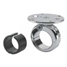 Thru 1-1//4in 7//8in Techmount 4-30912BP Handlebar Mount Kit - Black