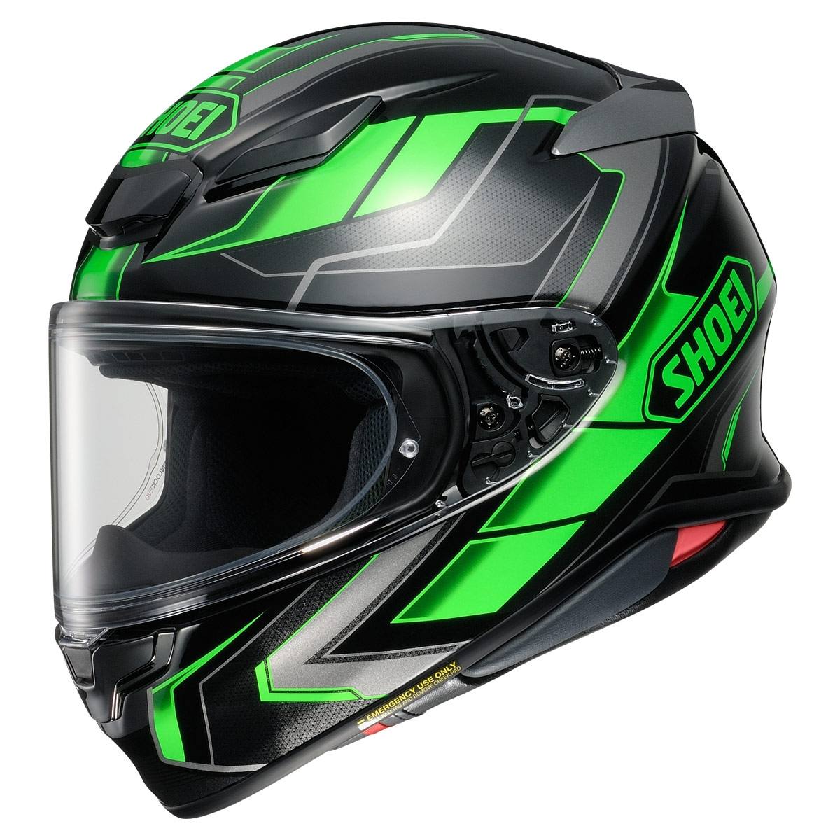 Shoei Kawasaki Ninja Casco Shoei Verde RF-1400 Prologue Helmets