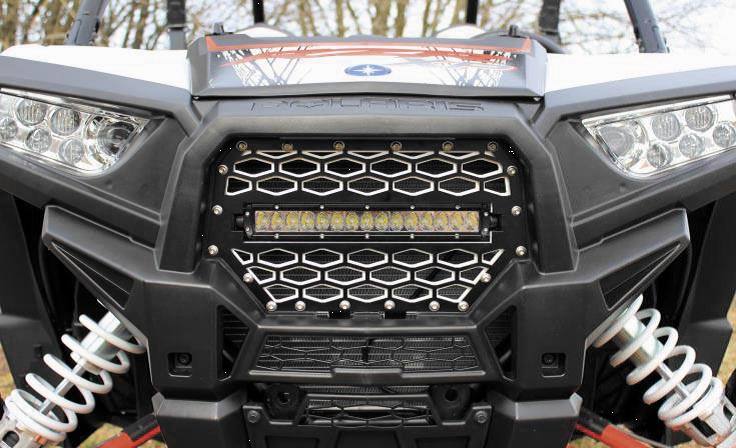 Modquad Front Grill 10/" Light Bar Mount Polaris RZR 1000 XP RZR-FGLS-1K-BL