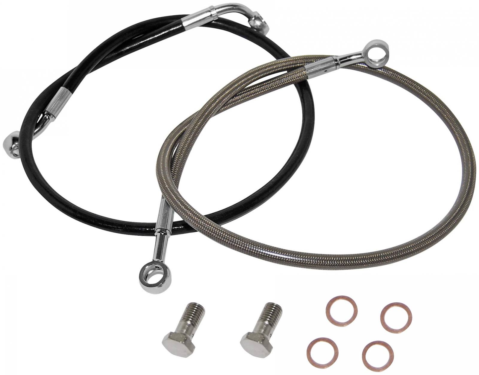 STREAMLINE 1/" FRONT BRAKE LINES LINE KIT ATV CLEAR HONDA TRX250R 1986-1989