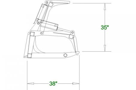 2024 IronCraft Economy Single Cylinder Root Grapple SERG60 - Photo 3
