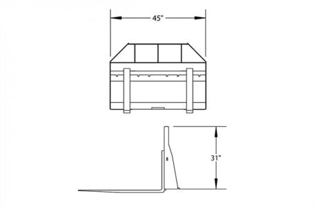 2024 IronCraft Titan© 42 in. Compact Tractor Pallet Fork - Photo 2