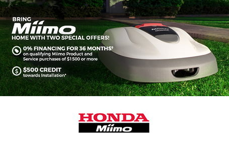 Thompsons Outdoor Power Equipment Current Promotion For Honda Miimo Bring Home With Two Special Offers