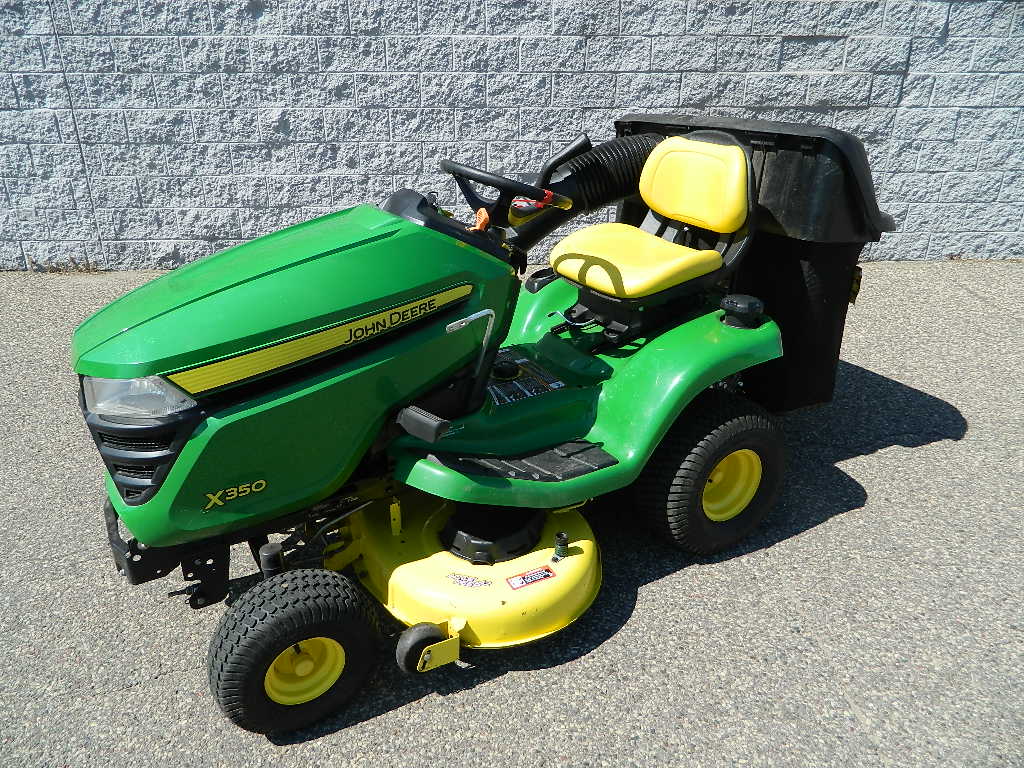 John Deere X350-42" Mower,7 bushel bagger, 44"2-Stage Snowblower
