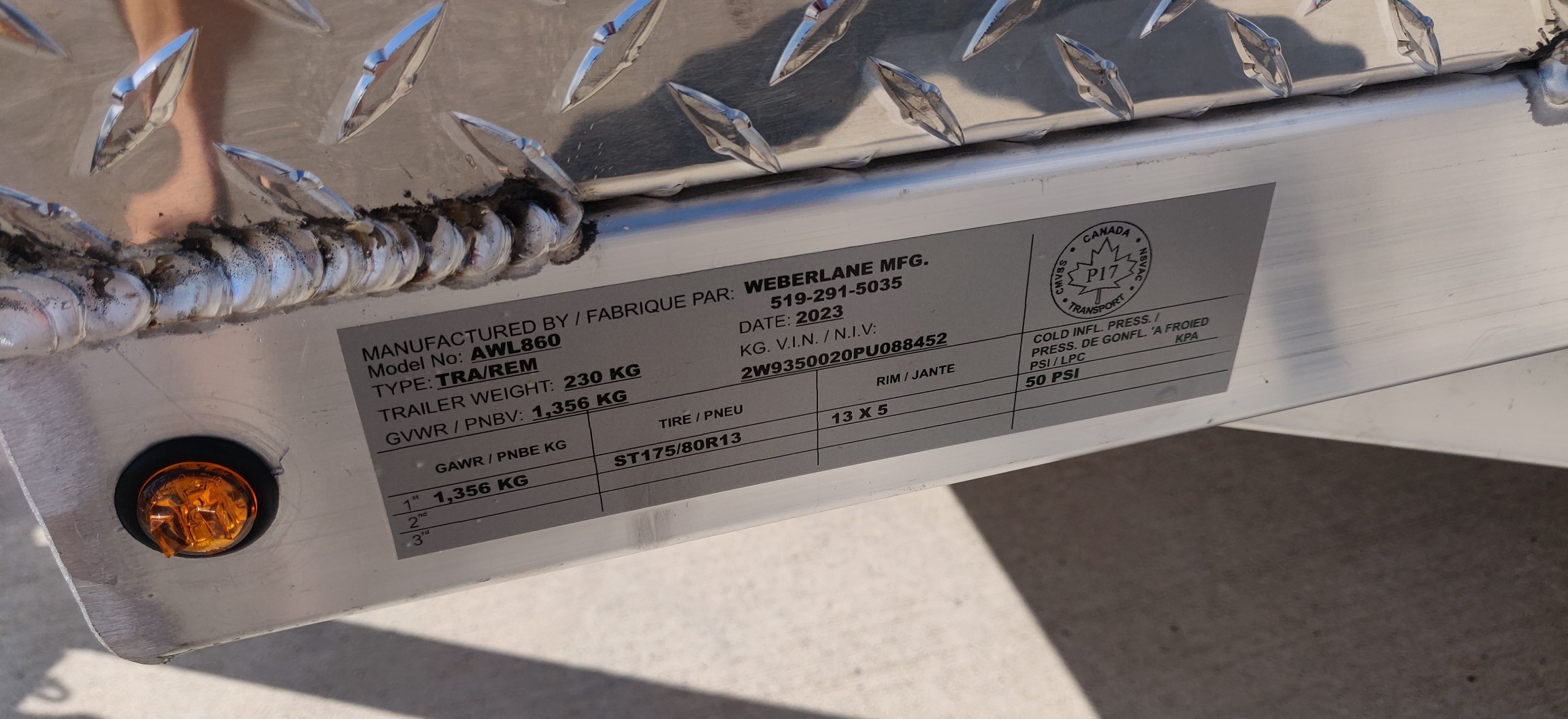 2022 Weberlane 5x8 Aluminum Utility Trailer (AWL860) - Photo 8