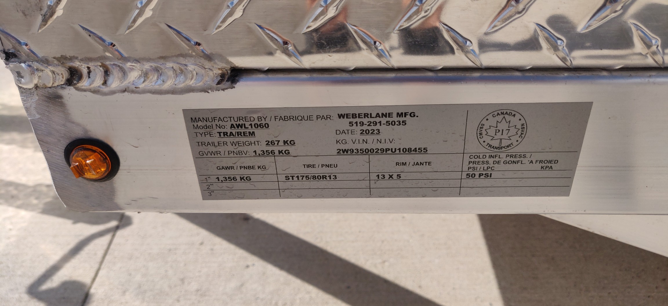 2022 Weberlane 5x10 Aluminum Single Axle Utility Trailer (AWL1060) - Photo 7