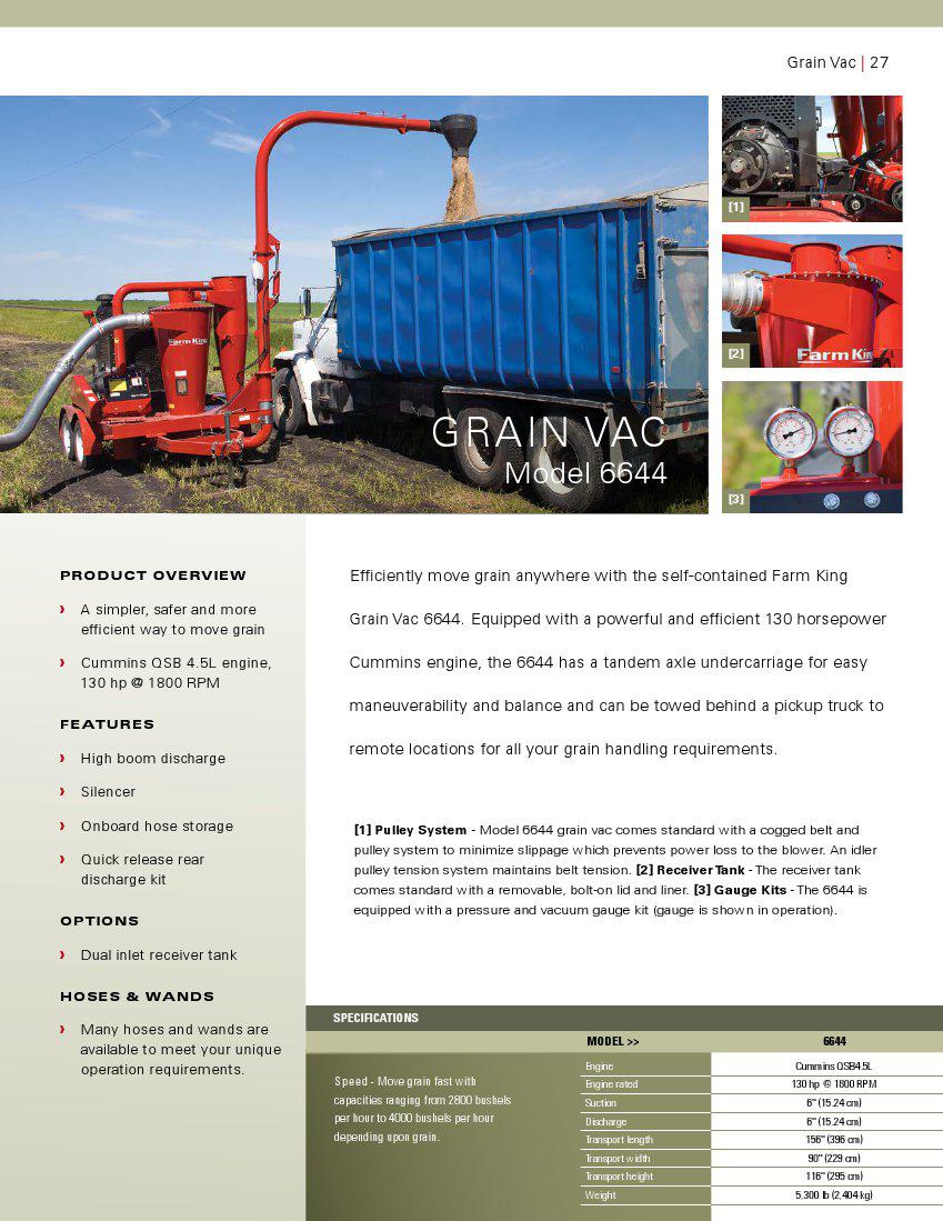 Grain Vac PTO model White's Farm Equipment Atwater, OH (330) 947-2162
