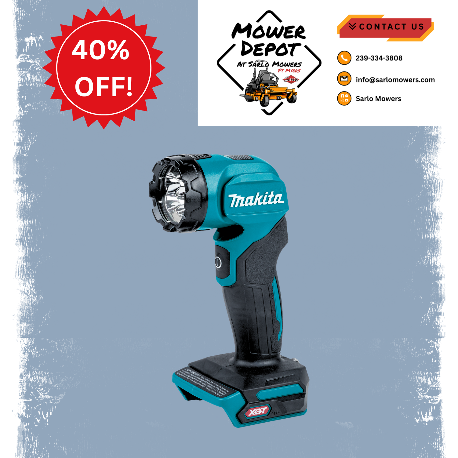 2023 Makita 40V max XGT® Cordless L.E.D. Flashlight, Flashlight
