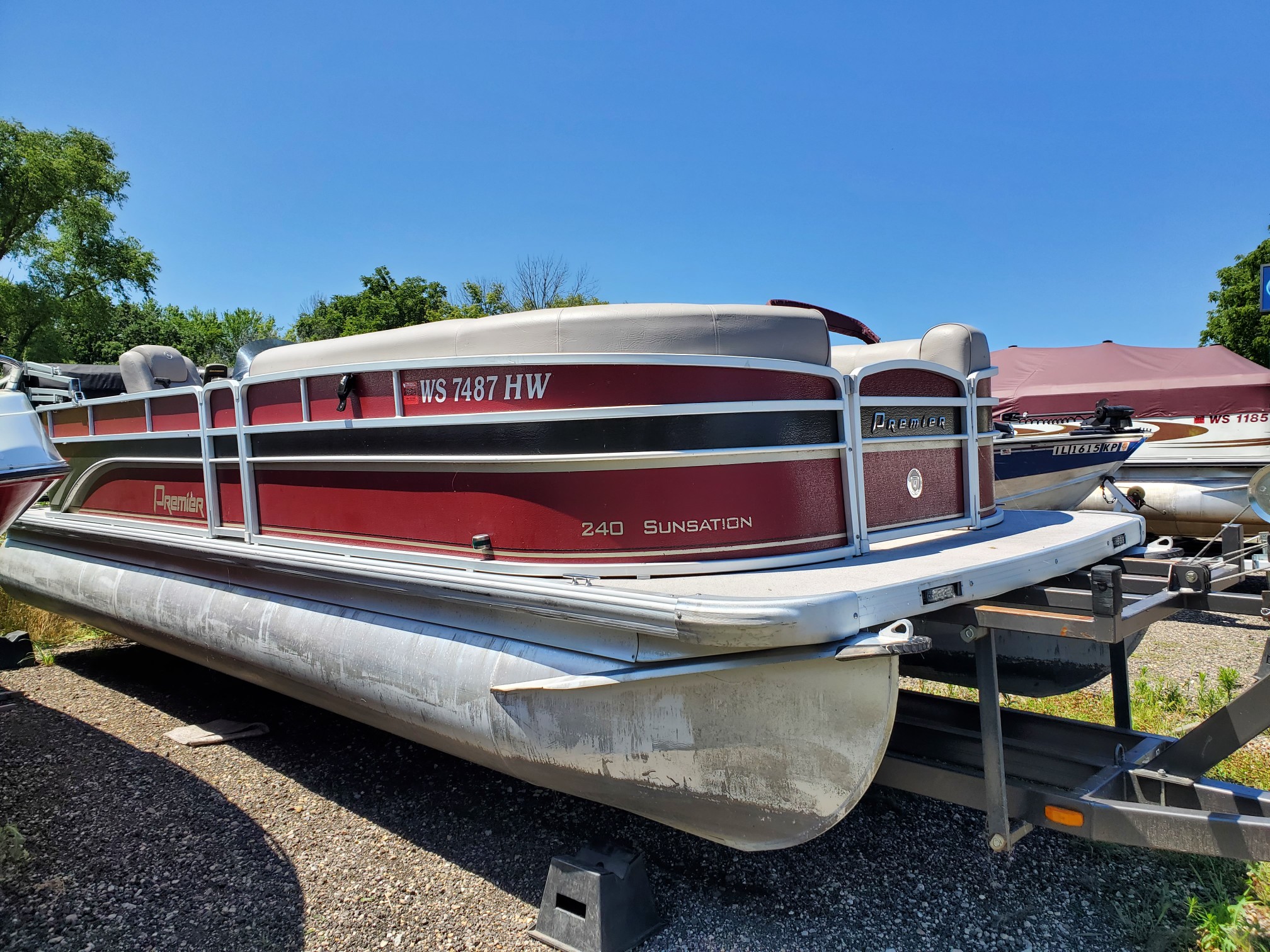 2012 Premier 240 SUNSATION  23' pontoon w/ 60hp Mercury Four stroke! W/ Bunk trailer! - Photo 19