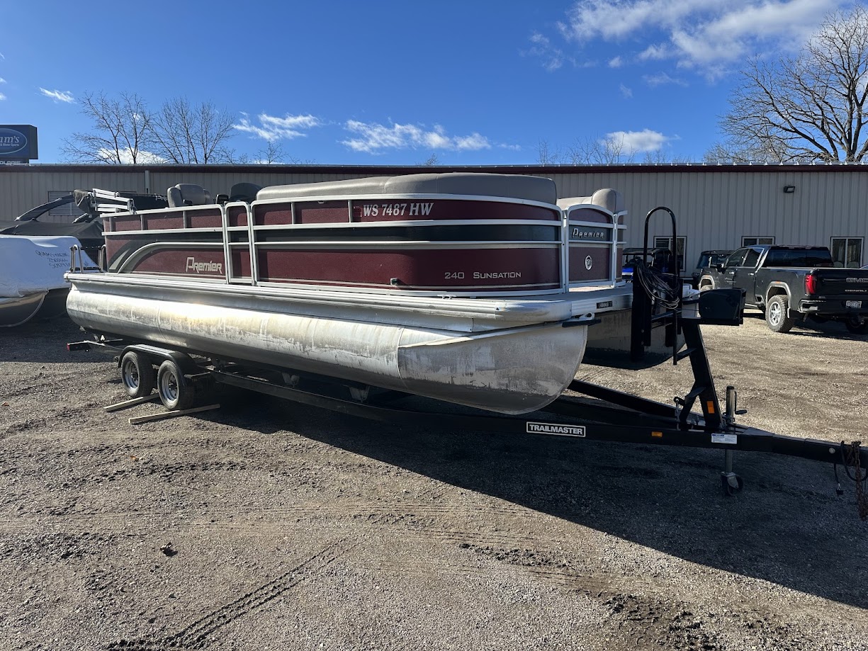 2012 Premier 240 SUNSATION  23' pontoon w/ 60hp Mercury Four stroke! W/ Bunk trailer! - Photo 6