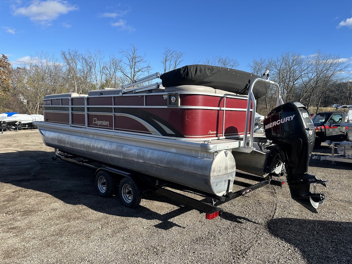 2012 Premier 240 SUNSATION  23' pontoon w/ 60hp Mercury Four stroke! W/ Bunk trailer! - Photo 5