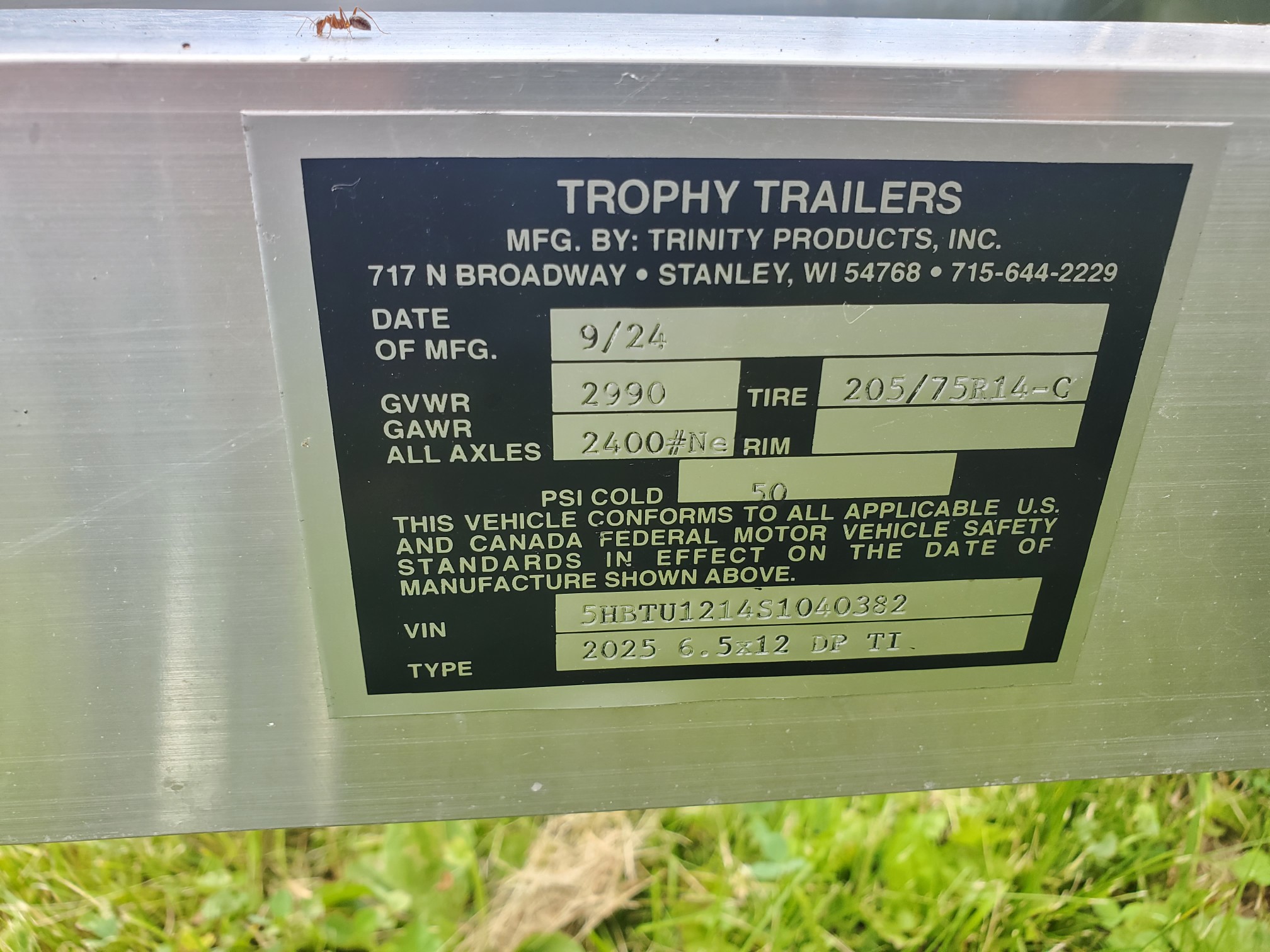 2025 Trophy Trailers 6.5X12DP TI  Diamond plate sides, tip in ramp, alloy wheels! - Photo 5
