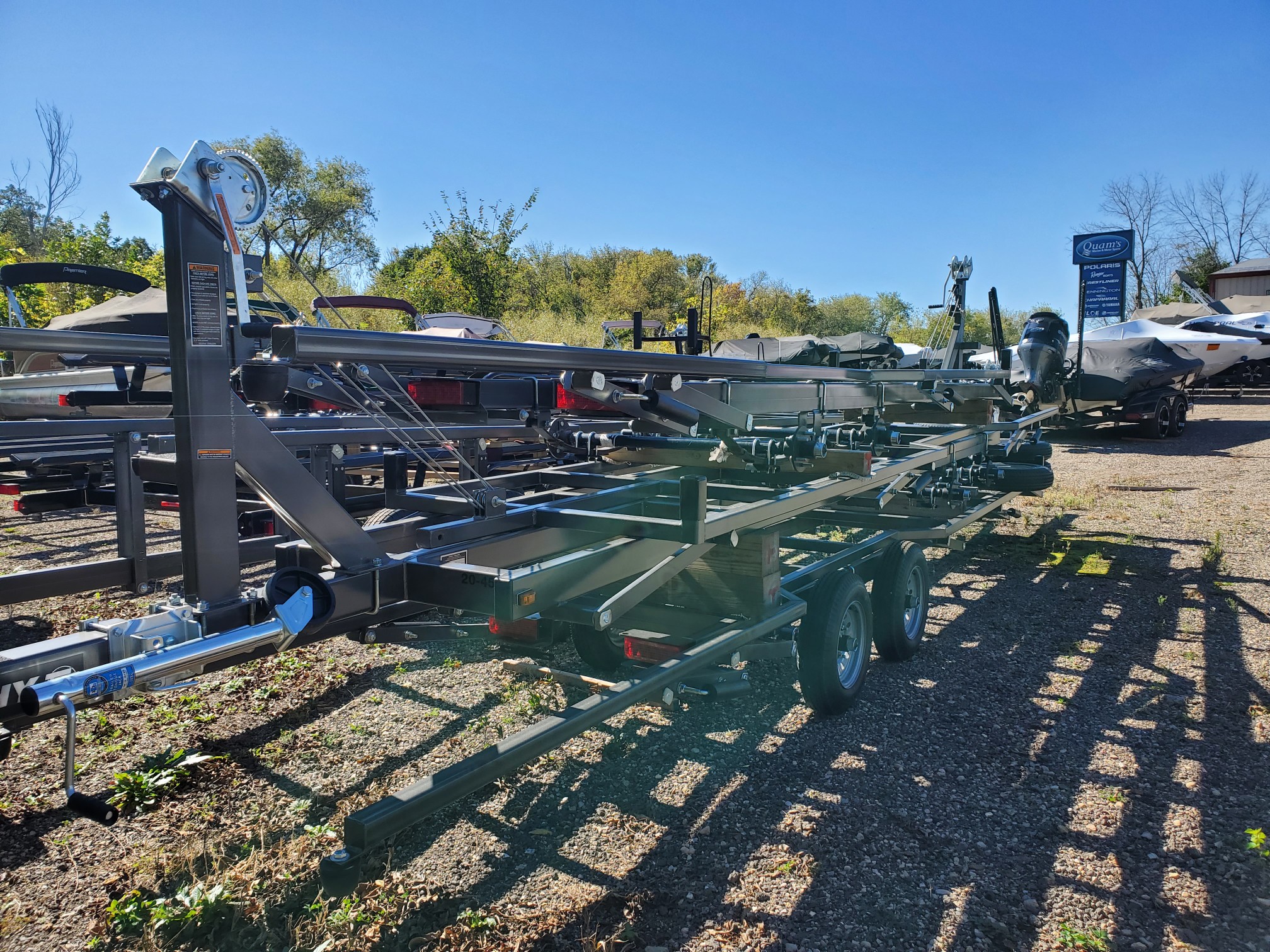 2026 Trophy Trailers PT22 22' Tandem axle scissors pontoon trailer