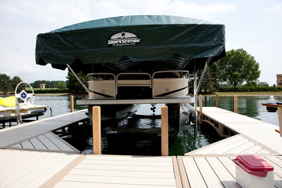 2021 Shore Station Shorestation 5 000 Pound Pontoon Hoist Legacy Canopy For Sale In West Bloomfield Mi Decks N Docks Marine West Bloomfield Mi 248 683 0062