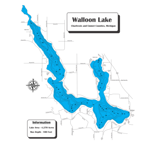 walloon lake map