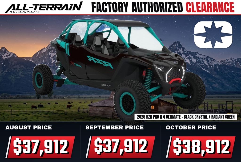 New 2025 Polaris RZR Pro R 4 Ultimate - Black Crystal / Radiant Green