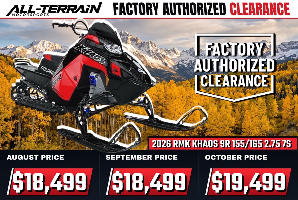 New 2026 Polaris 9R RMK KHAOS 165 2.75 MS 7S