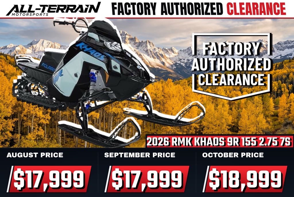 New 2026 Polaris 9R RMK KHAOS 155 2.75 MS 7S