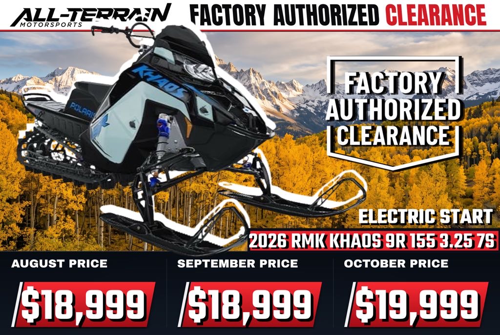 New 2026 Polaris 9R RMK KHAOS 155 3.25 ES 7S