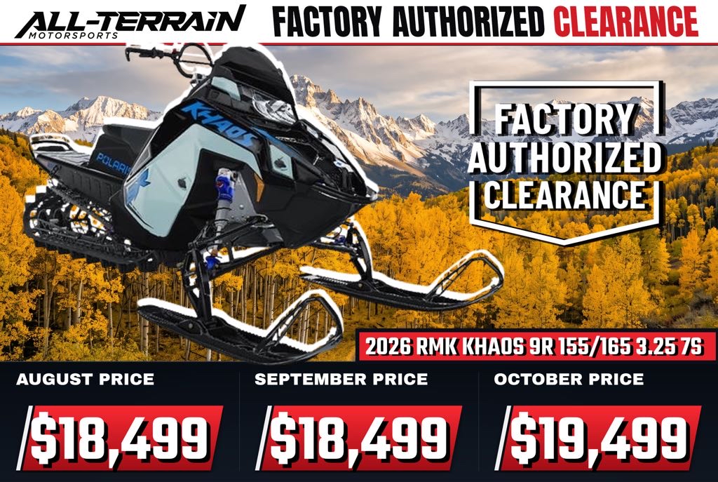 New 2026 Polaris 9R RMK KHAOS 155 3.25 MS 7S