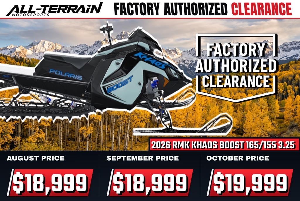 New 2026 Polaris Patriot Boost RMK Khaos 155 3.25 MS 7S