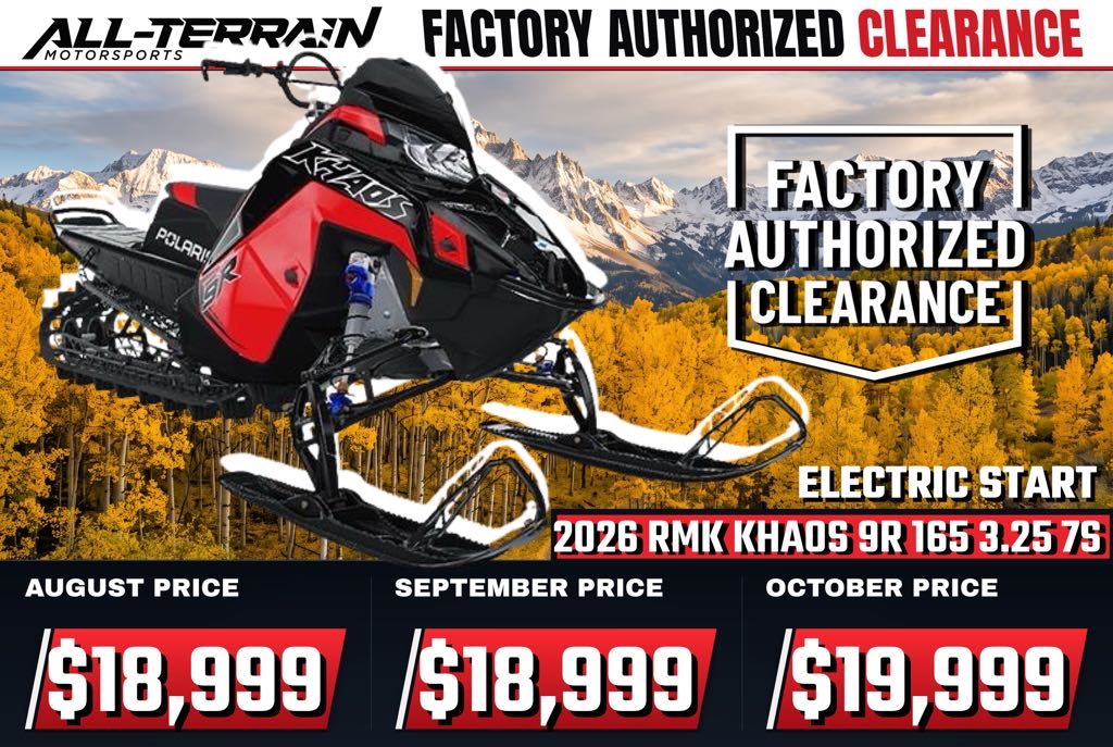 New 2026 Polaris 9R RMK KHAOS 165 3.25 ES 7S