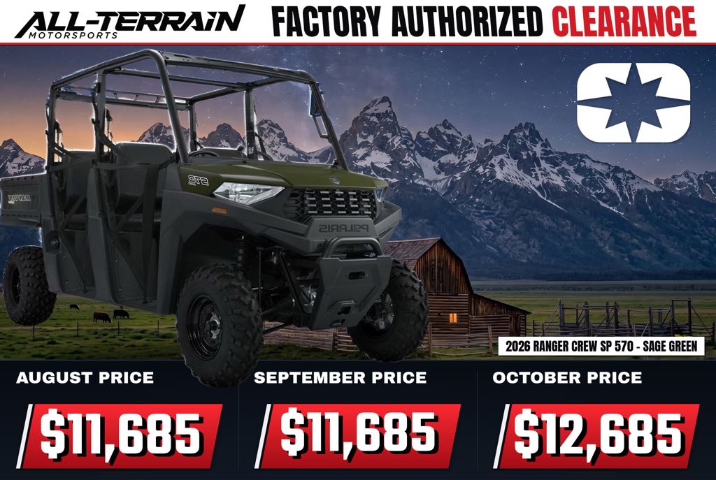 New 2026 Polaris RANGER CREW SP 570 Sage Green