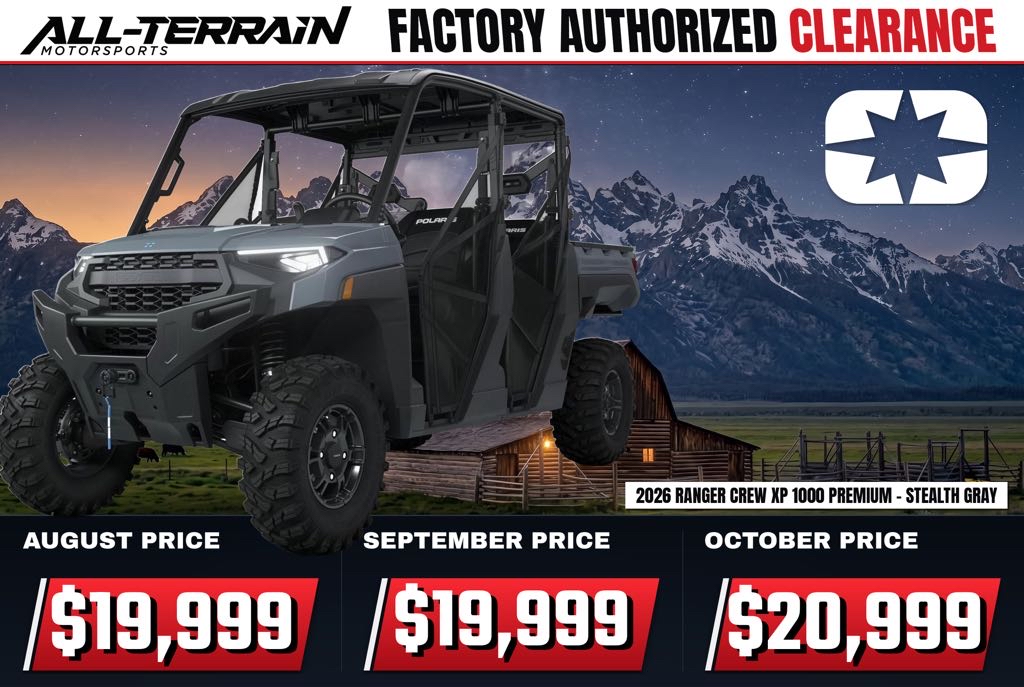 New 2026 Polaris RANGER CREW XP 1000 Premium Stealth Gray