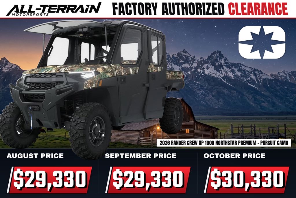 New 2026 Polaris RANGER CREW XP 1000 NorthStar Edition Premium Polaris Pursuit Camo