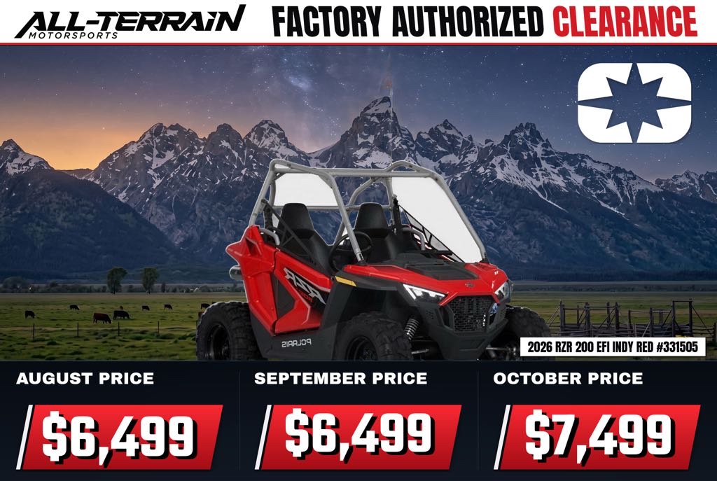 New 2026 Polaris RZR 200 EFI Indy Red