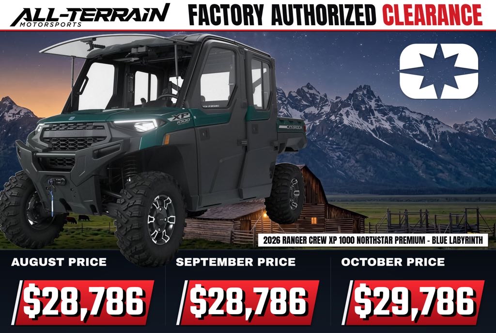 New 2026 Polaris RANGER CREW XP 1000 NorthStar Edition Premium Blue Labyrinth