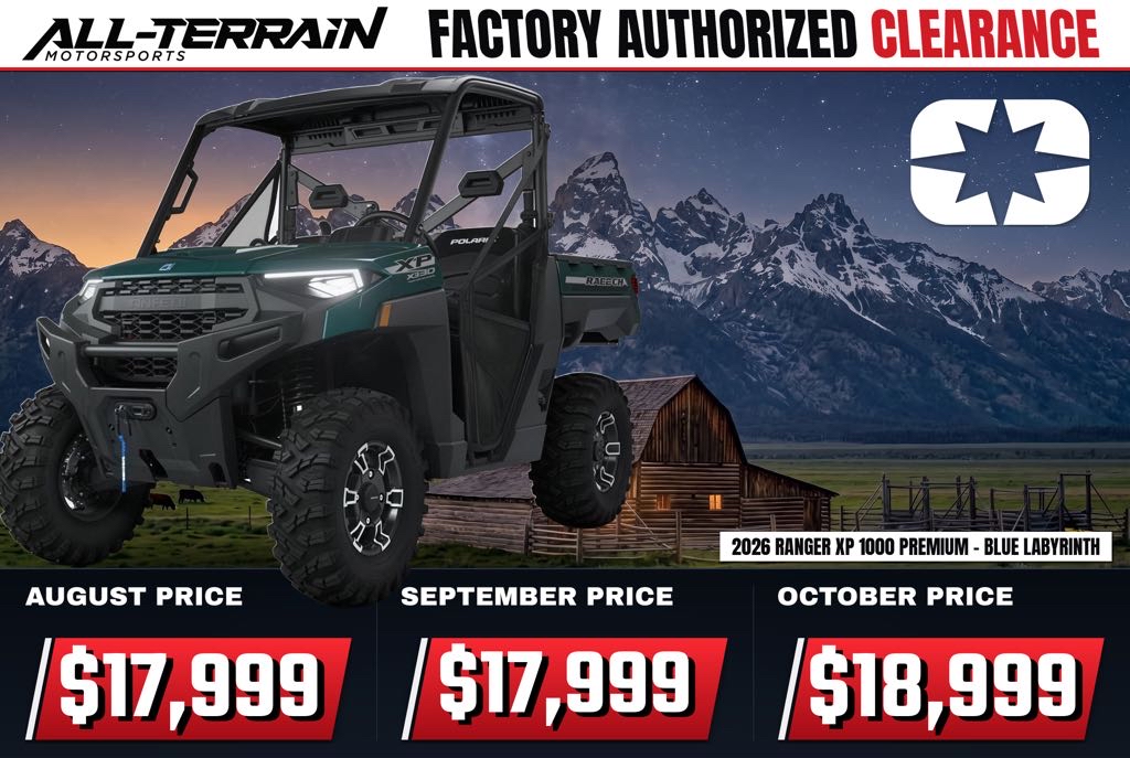 New 2026 Polaris RANGER XP 1000 Premium Blue Labyrinth