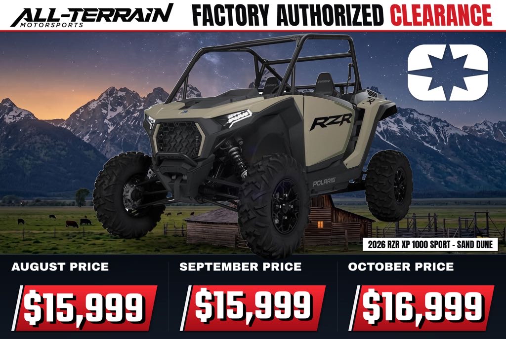 New 2026 Polaris RZR XP 1000 Sport - Sand Dune