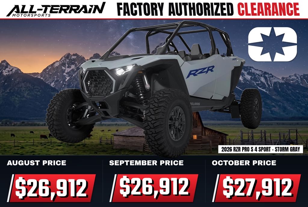 New 2026 Polaris RZR Pro S 4 Sport - Storm Gray