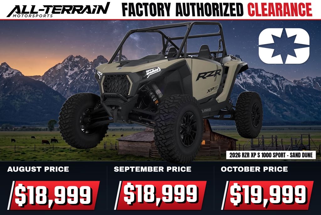 New 2026 Polaris RZR XP S 1000 Sport - Sand Dune