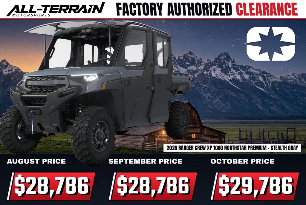 New 2026 Polaris RANGER CREW XP 1000 NorthStar Edition Premium Stealth Gray