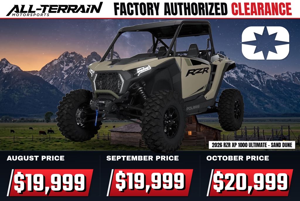 New 2026 Polaris RZR XP 1000 Ultimate - Sand Dune