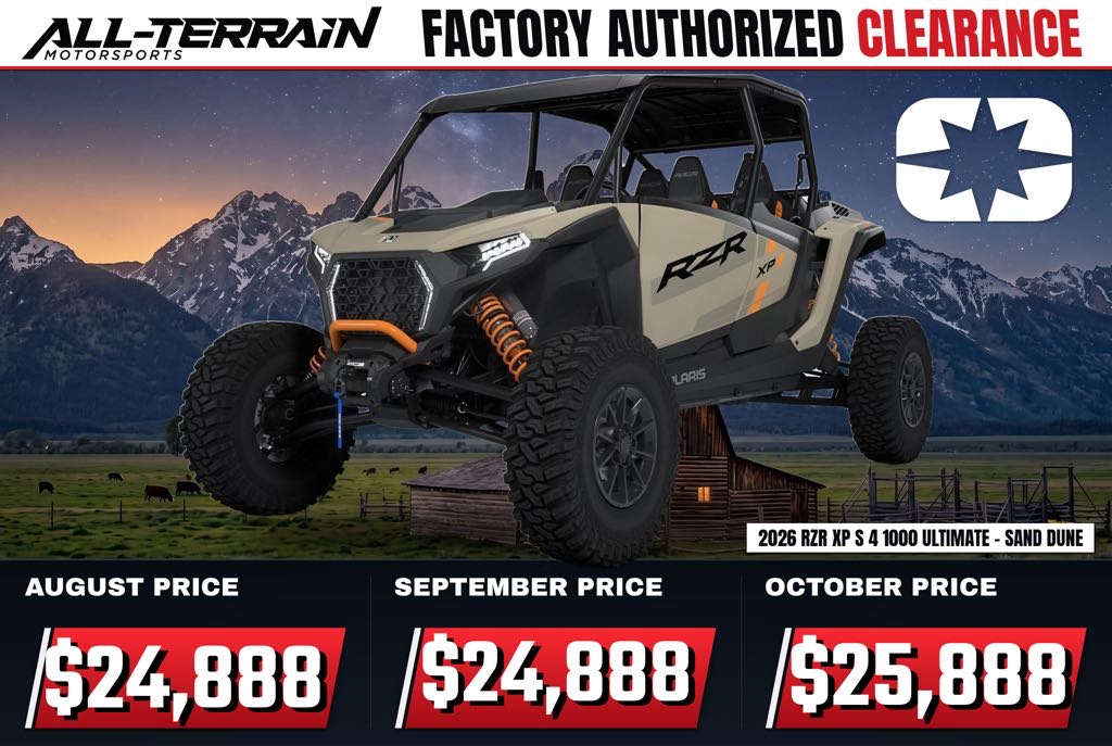 New 2026 Polaris RZR XP S 4 1000 Ultimate - Sand Dune