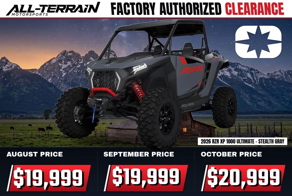 New 2026 Polaris RZR XP 1000 Ultimate - Stealth Gray