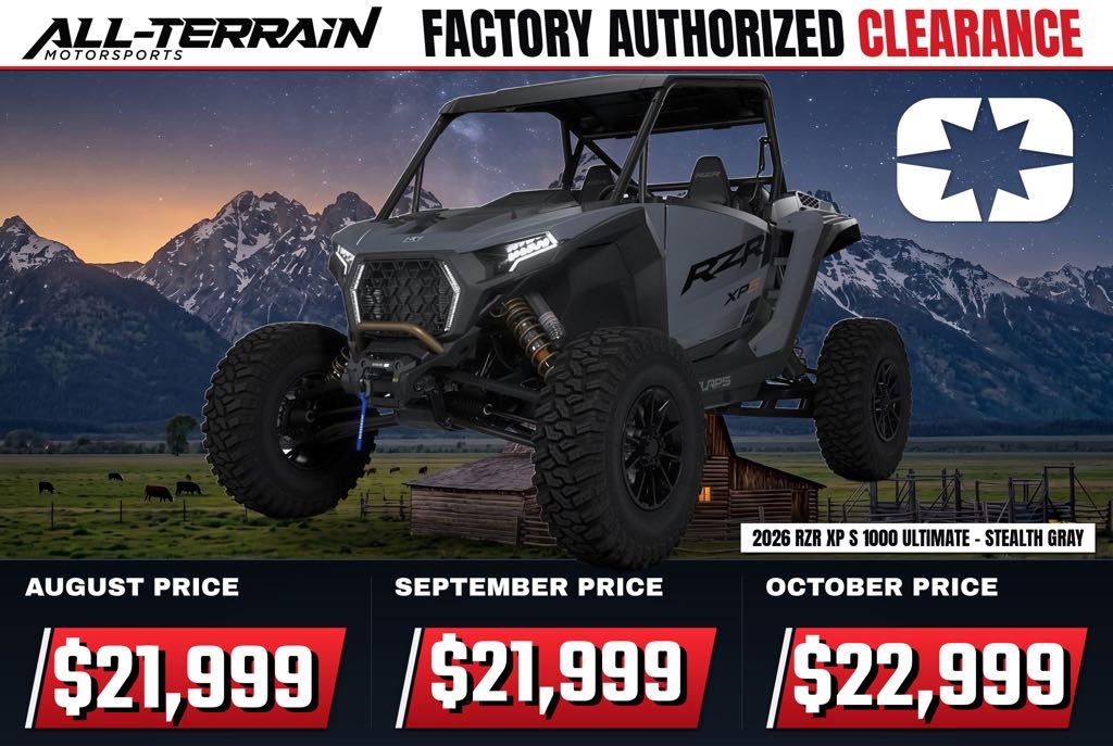 New 2026 Polaris RZR XP S 1000 Ultimate - Stealth Gray