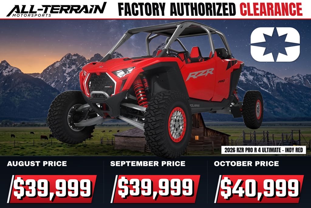New 2026 Polaris RZR Pro R 4 Ultimate - Indy Red