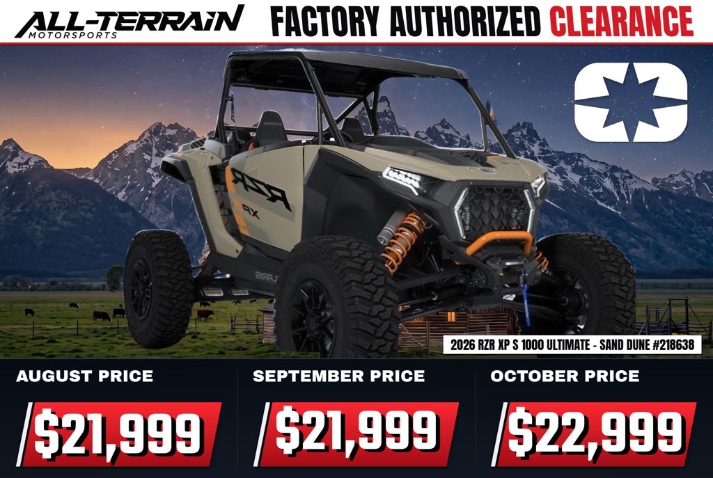 New 2026 Polaris RZR XP S 1000 Ultimate - Sand Dune