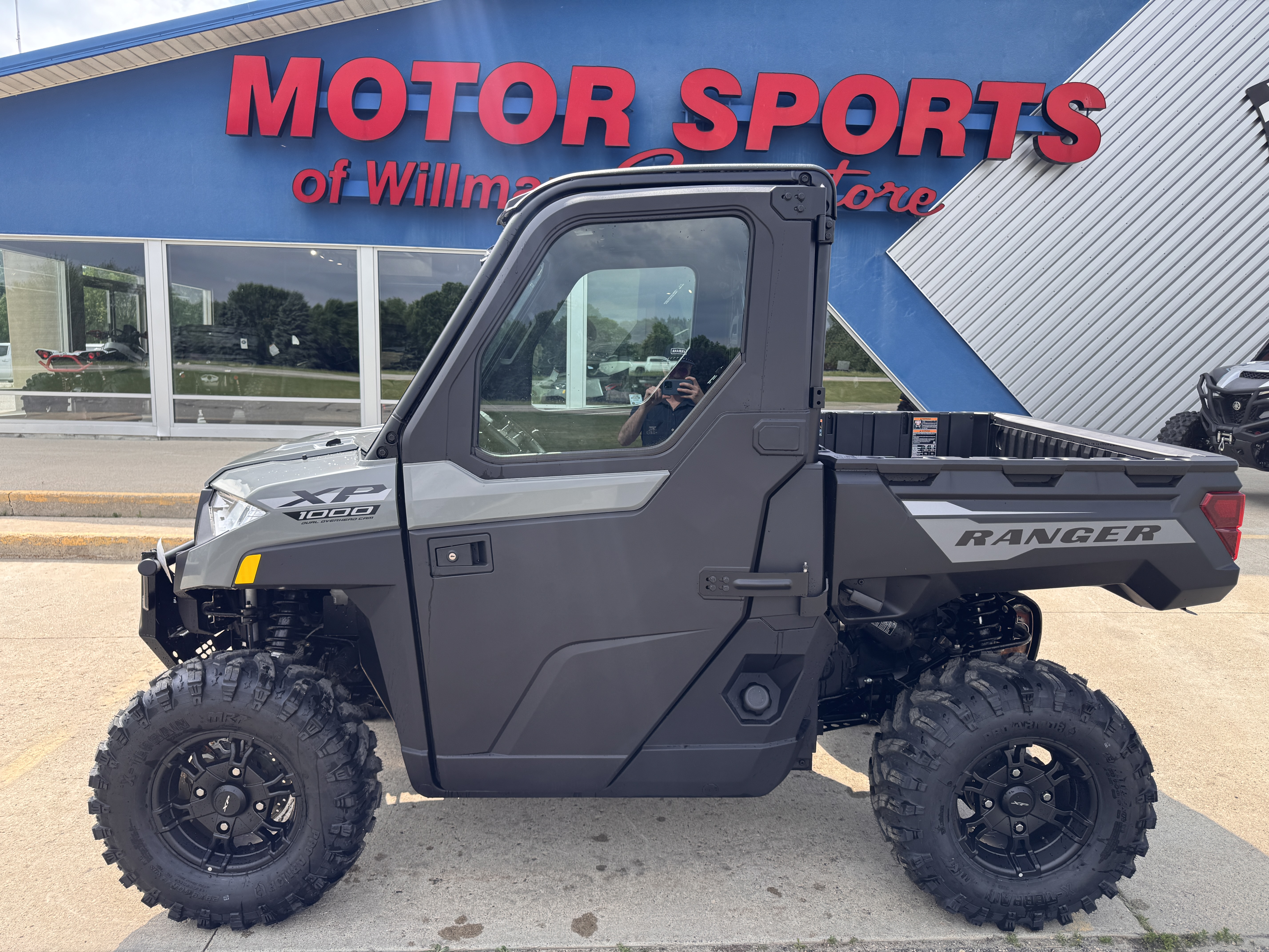 2027 Polaris Ranger XP 1000 Cab in AVALACHE GRAY — front three-quarter view